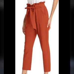 Burnt Orange Tapered Ankle Pants